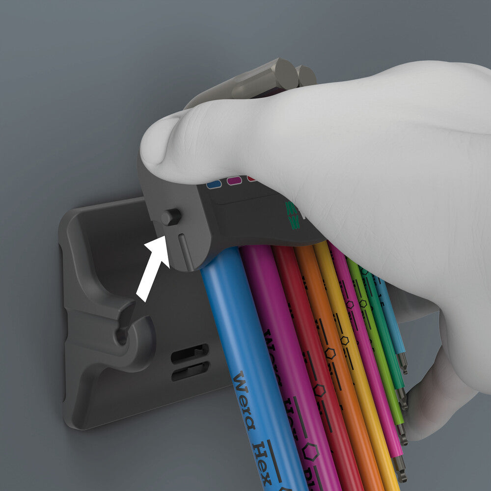 950/9 Hex-Plus Multicolour 3 L-key set, metric, BlackLaser