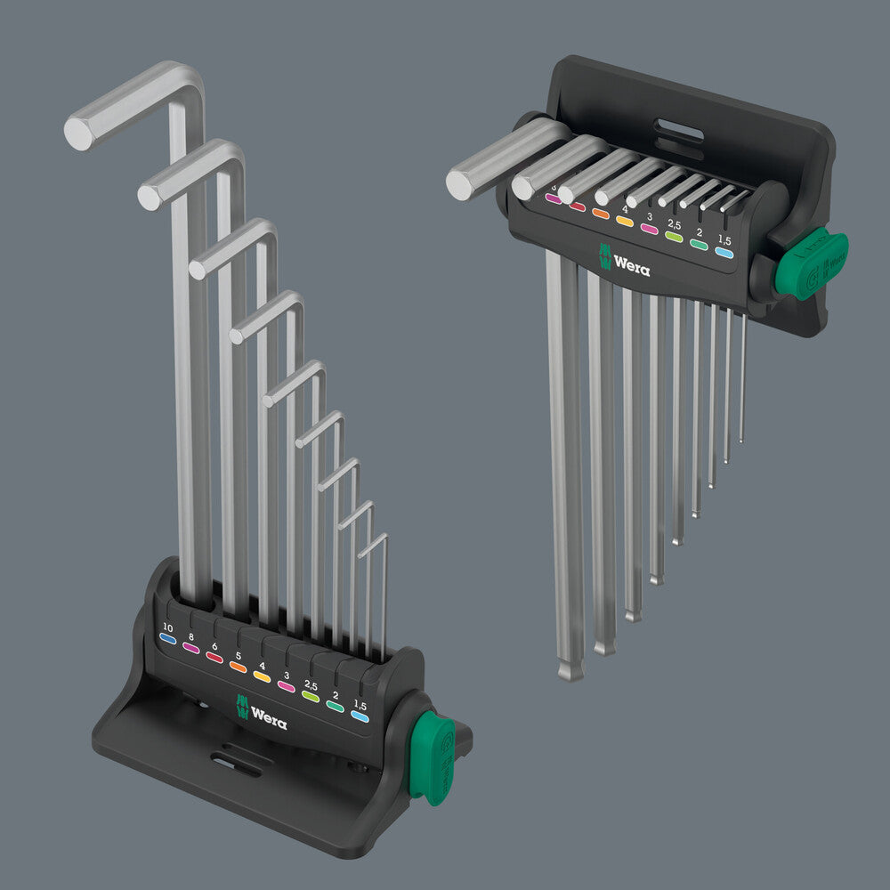 950/9 Hex-Plus 8 L-key set, metric, chrome-plated