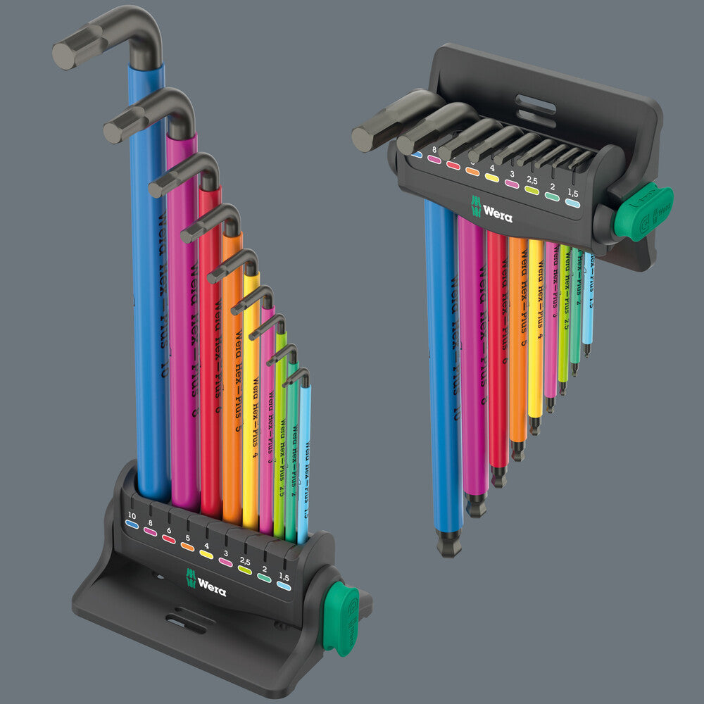 950/9 Hex-Plus Multicolour 3 L-key set, metric, BlackLaser