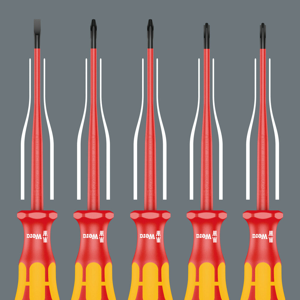 165 iS PZ VDE Insulated screwdriver with reduced blade diameter for Pozidriv screws
