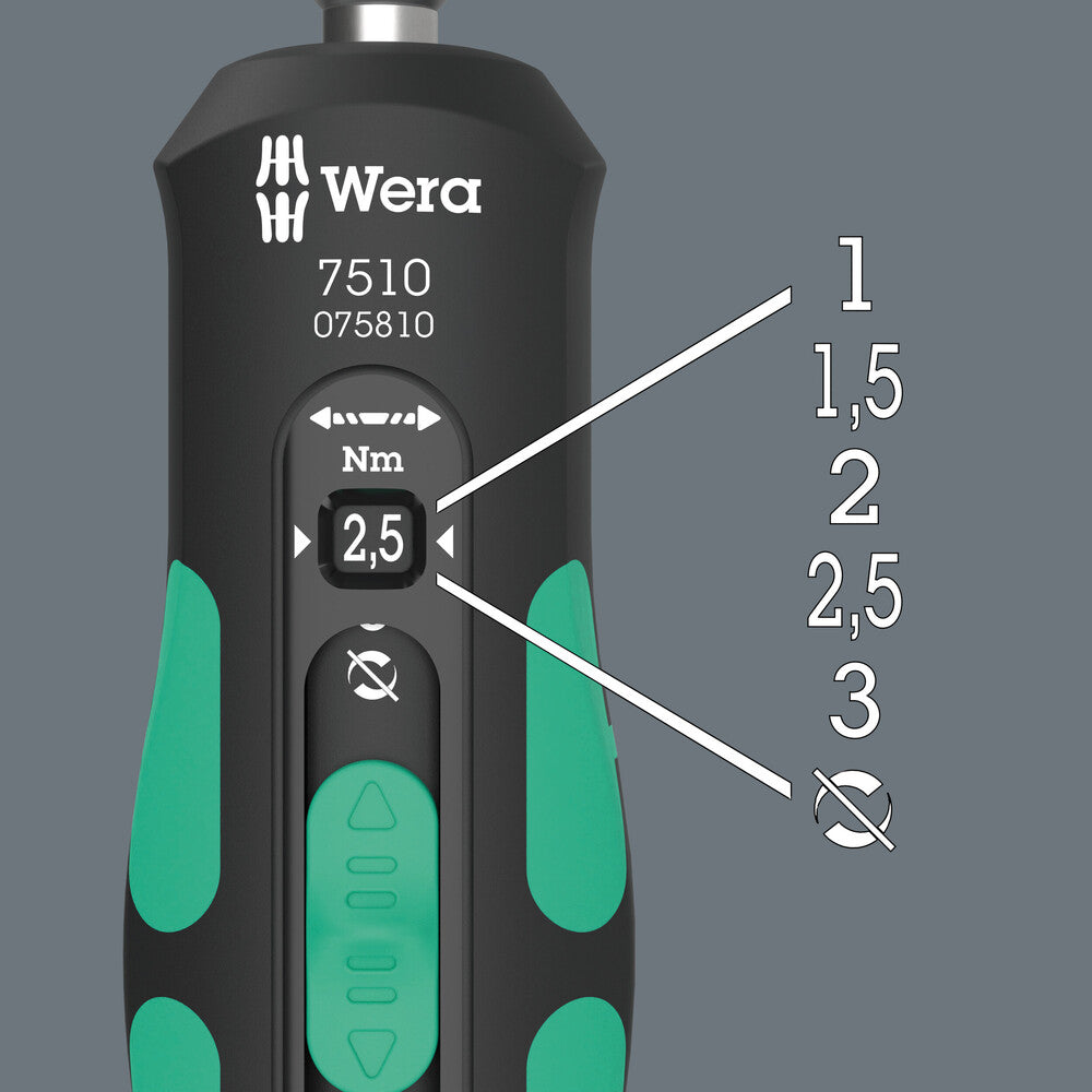 7510 Kraftform Safe-Torque Speed Torque screwdriver, 1-3 Nm