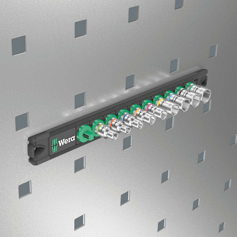 Magnetic socket rail A 4 Zyklop socket set, 1/4" drive