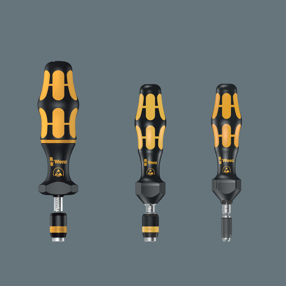 Series 7400 ESD Kraftform adjustable torque screwdrivers (2.5-29.0 in.lbs.) with Rapidaptor quick-release chuck