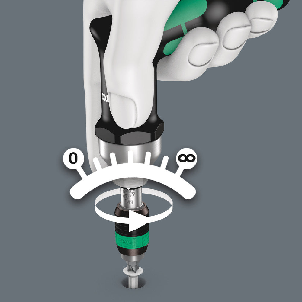 Series 7400 Kraftform pistol handle, adjustable torque screwdrivers (3.0-8.8 Nm) with Rapidaptor quick-release chuck