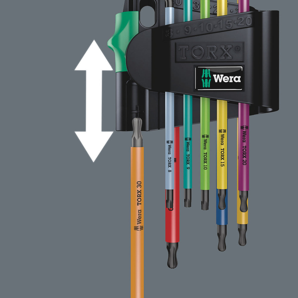 967/9 TX BO Multicolour 1 L-key set for tamper-proof TORX® screws, BlackLaser