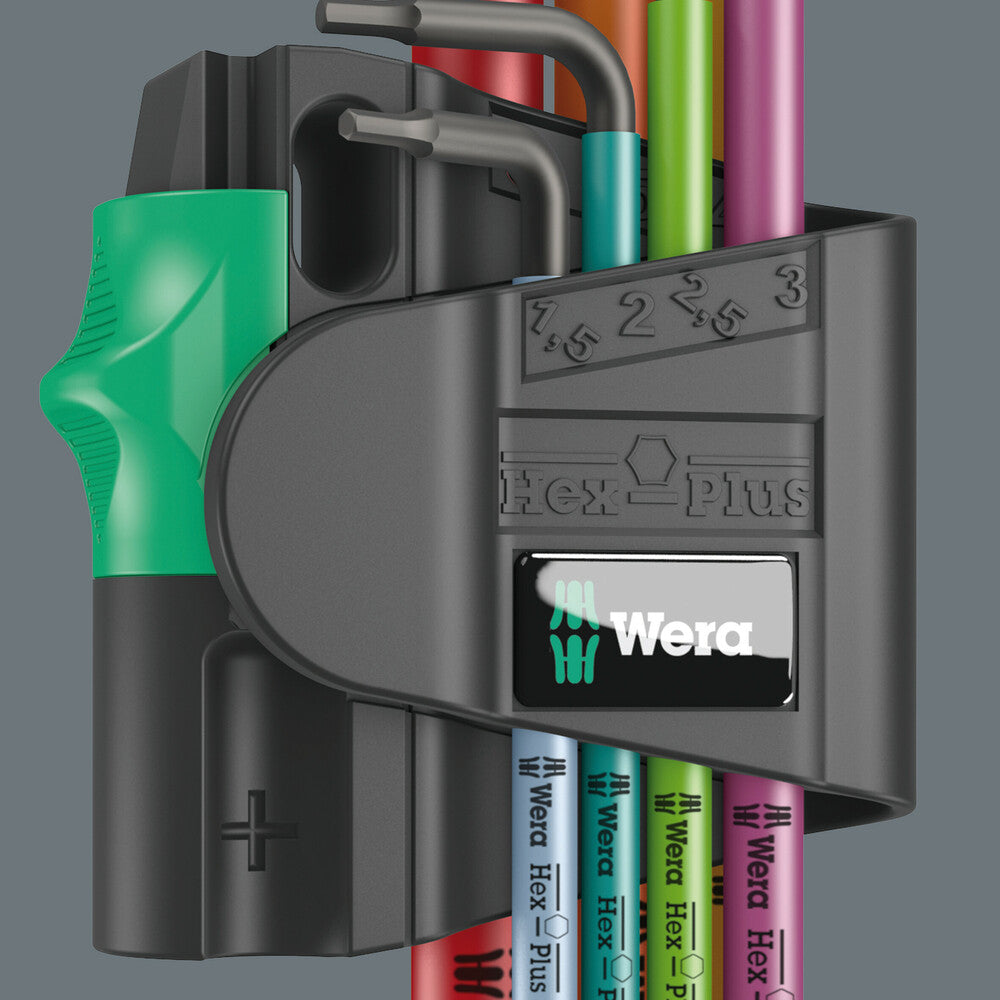 950/7 Hex-Plus Multicolour Magnet 1 L-key set, metric, BlackLaser